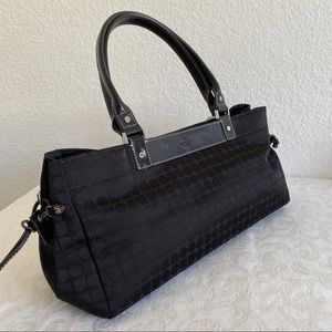 Kate Spade logo print canvas leather bag